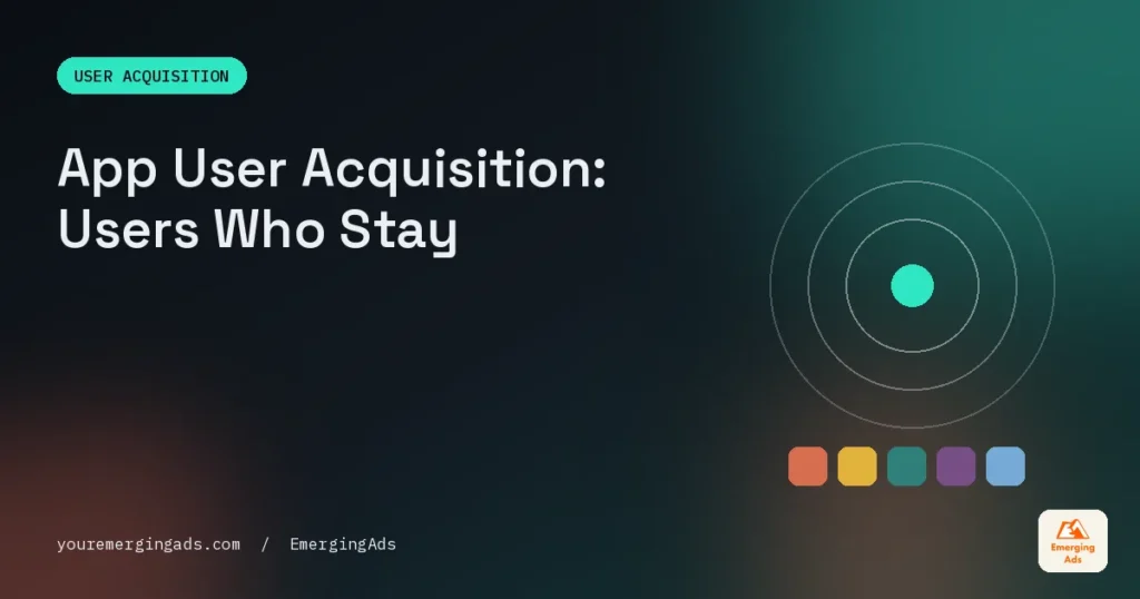 App user acquisition guide cover with the headline App User Acquisition in 2026, the complete guide to users who stay